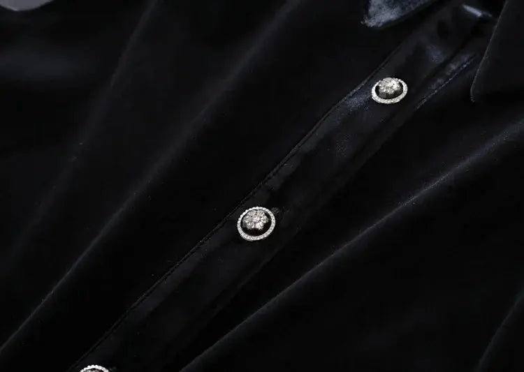 Women Turn Down Collar Crocheted Lace Single Breasted Cardigan Mid Length A Line Velvet Ruffled Sleeveless Jackets-4